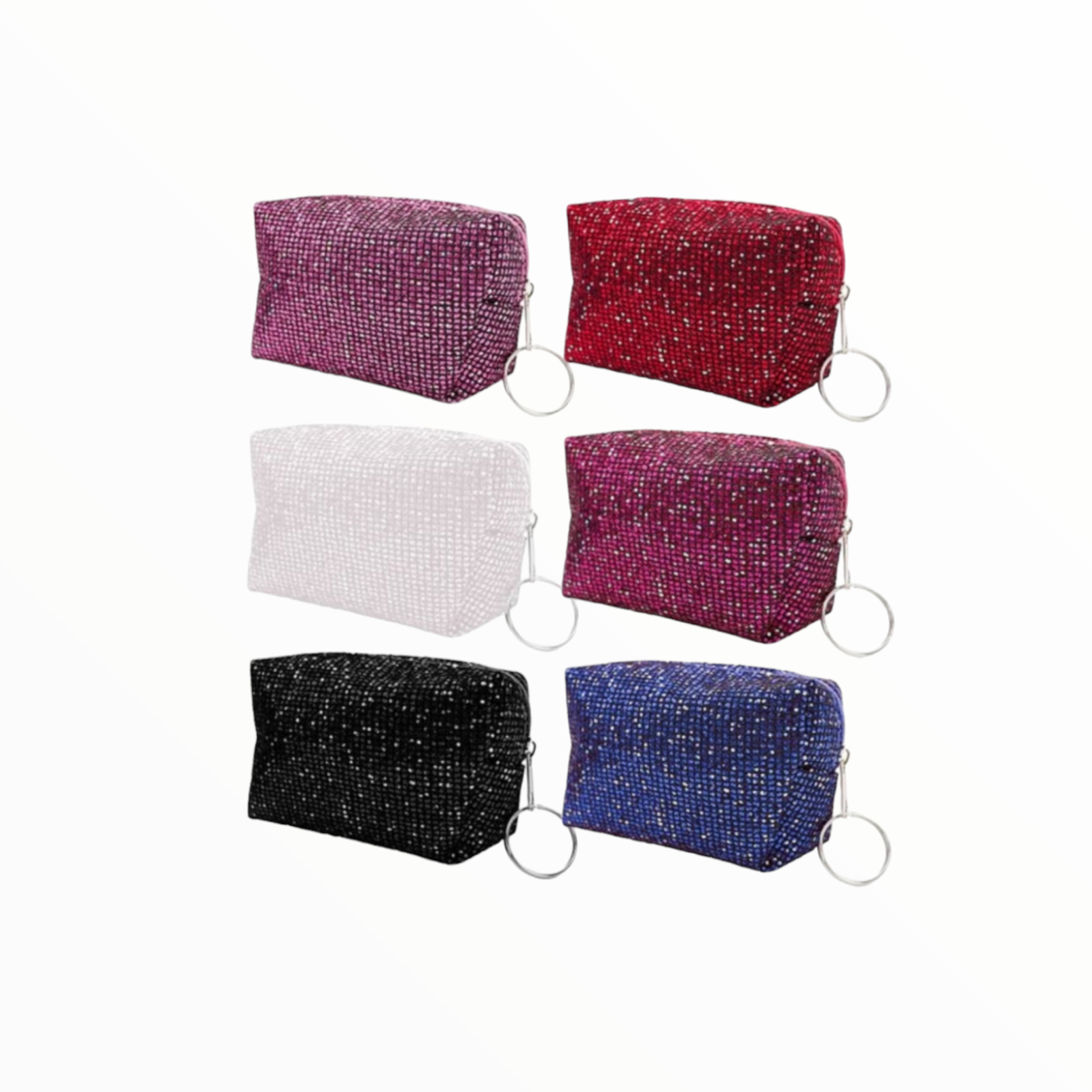 bling cubic coin purse keychain