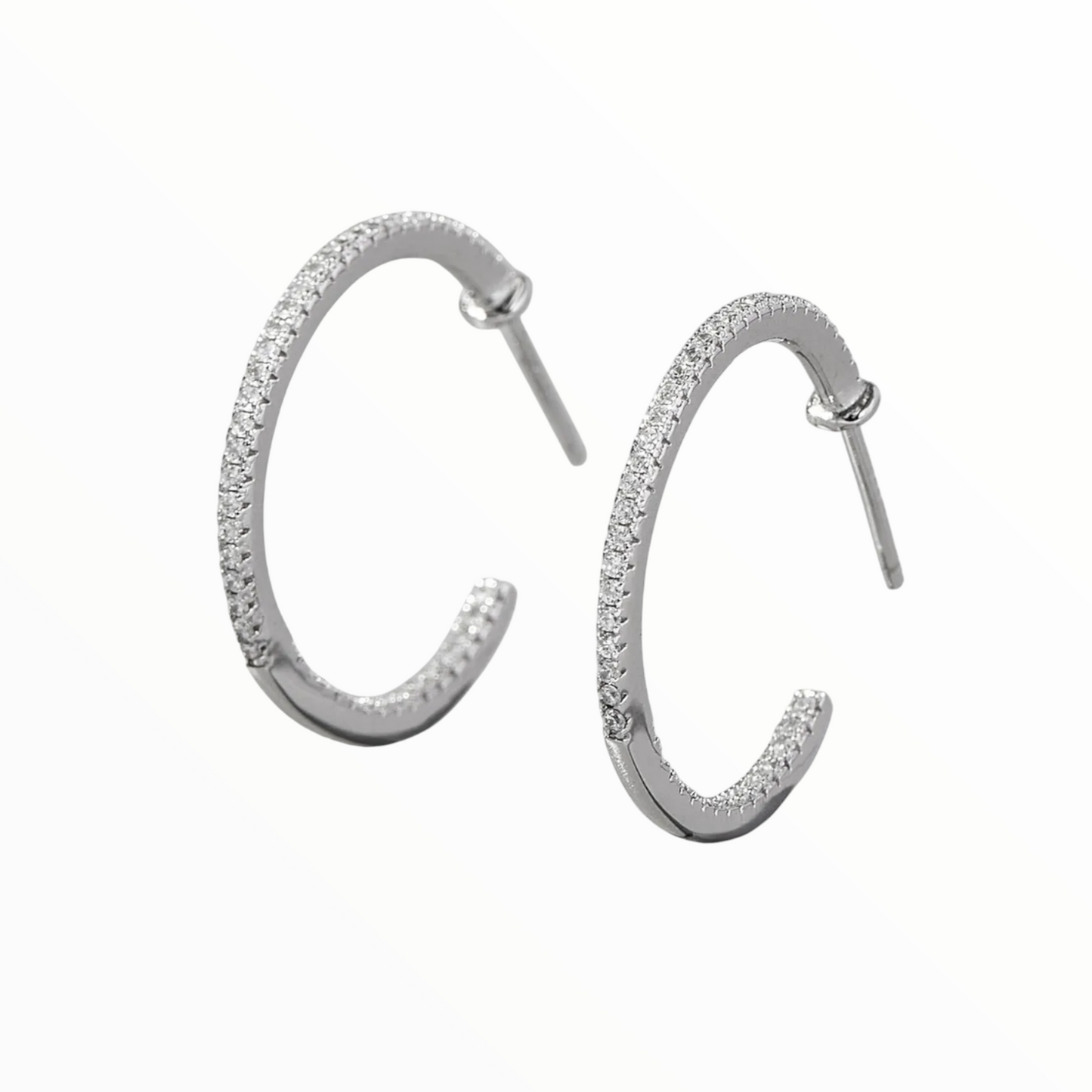 Sterling Silver C-Hoop Earrings