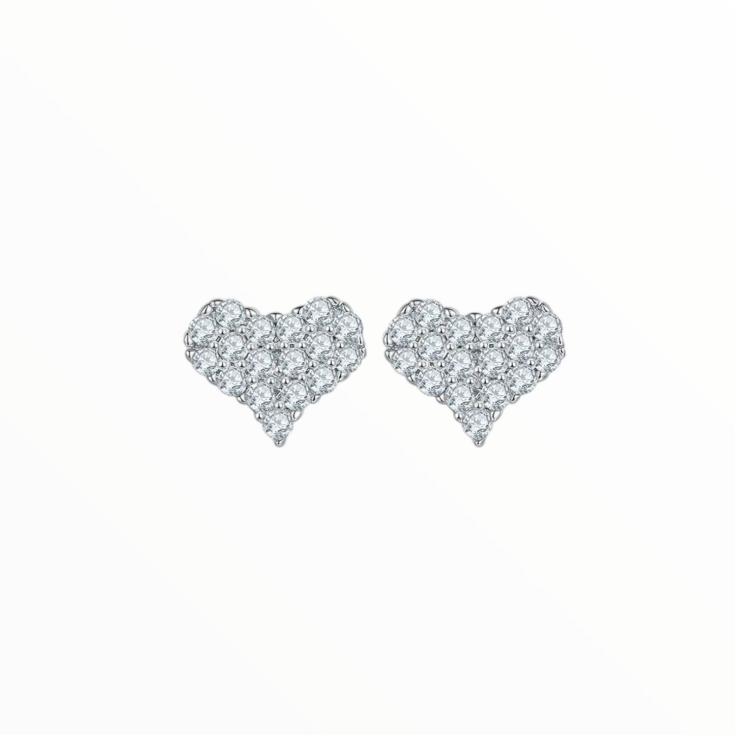 Sterling Silver Heart Stud Earrings